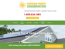 Tablet Screenshot of carolinaenergyconservation.com